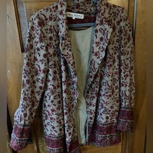 Free People Linen Oversized blazer Extra Small